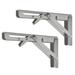 2 Pcs Metal Shelf Folding Square Triangle Bracket Shelves Support Storage Brackets Collapsible Tripod Stainless Steel