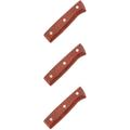 3 Sets of Kitchen Cutter Wood Handle Practical Handle Grip for Chef Cutter Replacement Handle