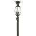-1 Light Outdoor Post Top/Pier Mount Lantern in Traditional-Glam Style-10.25 inches Wide By 25.25 inches High-Museum Black Finish-Led Lamping Type
