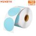 MUNBYN 2 Inch Blue Circle Thermal Sticker Labels Self-Adhesive Round Direct Thermal Labels 750 Labels/1 Roll for DIY Logo Design QR Code Name Tag