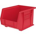 XiKe 30239 AkroBins Plastic Storage Bin Hanging Stacking Containers (11-Inch x 8-Inch x 7-Inch) Red (6-Pack)