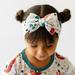 Llama Love Luxe Baby Girl Soft & Stretchy Bamboo Bow Headbands - Newborn - 3T