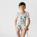 Luna Neutral Two-Piece Short Sleeve & Shorts Pajama Set - 18-24 months