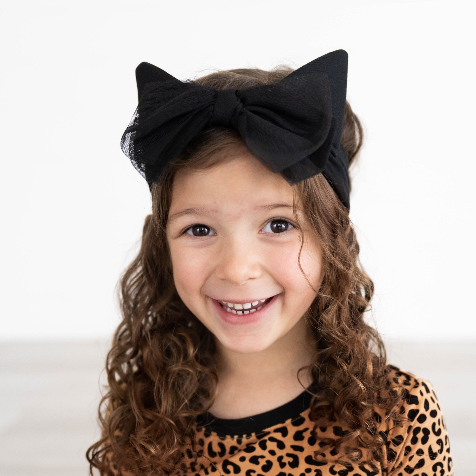 Cat Ears Luxe Baby Girl Soft & Stretchy Bamboo Bow Headbands - 4T - 8
