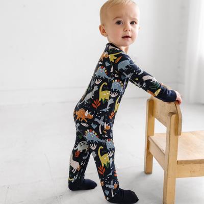 Navy Jurassic Jungle Zippy - Preemie