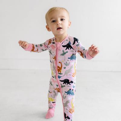 Pink Jurassic Jungle Zippy - Preemie