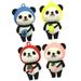 4 Pcs Fish Tank Landscaping Ornaments Home Decoration Floating Aquarium Adorn Accessories Red Panda Pvc