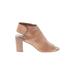 Steve Madden Heels: Tan Solid Shoes - Women's Size 10 - Peep Toe