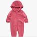 Carhartt Bottoms | Carhartt Baby-Girls Long Sleeve Zip Front Hooded Cover Size 6m Nwt (Ink Stain) | Color: Pink | Size: 3-6mb