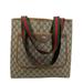 Gucci Bags | Authentic Gucci Tote Bag Cream Brown Pvc Sherry Handbag On Sale Vintage | Color: Brown/Cream | Size: Os