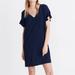 Madewell Dresses | Madewell Ruffle-Sleeve Easy Dress In Navy Size Xxs | Color: Blue | Size: S