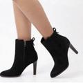 Coach Shoes | Coach Jemma Black Suede Heeled Ankle Boots Size 9.5 | Color: Black | Size: 9.5