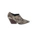 Mango Ankle Boots: Ivory Snake Print Shoes - Women's Size 39