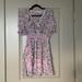 Zara Dresses | Floral Printed Mini Dress | Size Xs | Color: Purple | Size: Xs