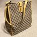 Gucci Bags | Gucci Gg Large Shoulder Tote Brown With Yellowish Beige Leather Trim | Color: Brown/Yellow | Size: Os