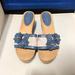 Coach Shoes | Coach Jesaca Wedge Platform Sandals Size 7b | Color: Blue/Tan | Size: 7