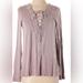 American Eagle Outfitters Tops | American Eagle Outfitters V-Neck Long Sleeve Shirt Size Xl | Color: Purple | Size: Xl