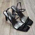 Nine West Shoes | Nine West Size 9 Black Patent Olah Heeled Sandal | Color: Black | Size: 9