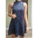 Free People Dresses | Free People Amelia Blue Damask Pattern 60s Style Drop Waist Mini Dress Nwt Xs | Color: Blue/Purple | Size: Xs