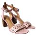 Coach Shoes | Coach Paige Studded Block Wood Heel Strappy Sandal Womens Us 7 | Color: Pink | Size: 7