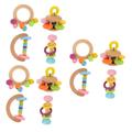 ibasenice Educational Toddler Toys 12 Pcs Wooden Hand Musical Instruments Wooden Playset Wooden Ring Wooden Bell Jingle Bell Baby Hand Wood Hand Baby Plaything Infant Baby Hand Toys