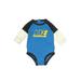 Nike Long Sleeve Onesie: Blue Color Block Bottoms - Size 0-3 Month
