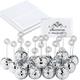 Disco Ball Table Number Holders Silver Place Card Holder with Swirl Wire and Place Cards Name Card Stand Photo Stand Clips Picture Holder Stand for Display Menu Wedding Party Birthday (120 Pcs)