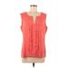 Calvin Klein Sleeveless Blouse: Orange Tops - Women's Size Medium