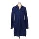 Old Navy Casual Dress - Shirtdress: Blue Dresses - Women's Size Small