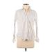 Gap Long Sleeve Button Down Shirt: White Stripes Tops - Women's Size Medium