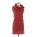 Walter Voulaz Casual Dress - Sweater Dress: Burgundy Marled Dresses - Women's Size 40