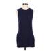 Athleta Casual Dress - Shift Crew Neck Sleeveless: Blue Print Dresses - Women's Size X-Small