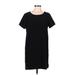 Christian Siriano New York Casual Dress - Mini Scoop Neck Short sleeves: Black Dresses - Women's Size Medium