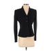 Anne Klein Blazer Jacket: Short Black Print Jackets & Outerwear - Women's Size 4 Petite