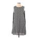 Fashion Union Casual Dress - Shift: Gray Print Dresses - Women's Size 8