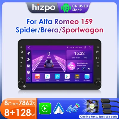 Hizpo-Autoradio Android Auto Radio pour adieu Roméo 159 Brera Spider Sportwagon Carplay