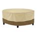 The Twillery Co.® Paulding Water-Resistant Round Patio Ottoman/Coffee Table Cover Plastic in Brown | 25 H x 36 W x 36 D in | Wayfair