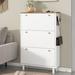 Latitude Run® 24 Pair Shoe Storage Cabinet Manufactured Wood in White | 47.6 H x 31.5 W x 9.4 D in | Wayfair 65B54F8F51AB43ACBBE9EB7B84B1B97E