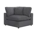 Accent Chair - Latitude Run® Deamon Gray Corner Seat Microfiber/Microsuede in Black/Brown/Gray | 35 H x 41.5 W x 41.5 D in | Wayfair