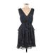 19 Cooper Casual Dress - Wrap: Blue Polka Dots Dresses - Women's Size Medium