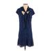 Proenza Schouler Casual Dress - A-Line V Neck Short sleeves: Blue Dresses - New - Women's Size 4