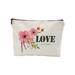 MSJUHEG Makeup Bag Travel Bag Love Cosmetic Bag Waterproof Cotton Linen Zipper Bag Cosmetics Jewelry Storage Bag Travel Toiletries Storage Bag Cosmetic Bag A