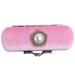 FRCOLOR Retro Lipstick Box Lip Balm Organizer Bag Durable Cosmetic Storage Case With Mirror (Pink)