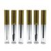 6pcs 3.5ml Empty Makeup Accessories Lip Gloss Tubes Sub Bottles Sub Packaging Bottles for Eyelash Brush Eyeliner Lip Gloss (Gold