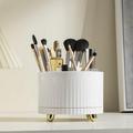 QTOCIO Organization and Storage Makeup Brush Storage Cylinder Desktop Rotating Makeup Brush Bucket Dressing Table Storage Shelf Cosmetic Storage Box