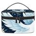 Peace Dove Pattern Relavel Cosmetic Tote Bags Printed Design Large Capacity Makeup Bag Makeup Organizer Travel Cosmetic Pouch Toiletry Case Handbag for Daily Use