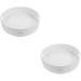 Rotating Storage Tray 2 Pack Kitchen Sundries Holder Turntable Cosmetics Box Rack Makeup Organizer Pp White