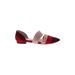Cecelia New York Flats: Burgundy Stripes Shoes - Women's Size 8