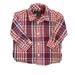 Pre-owned Tommy Hilfiger Boys Red | Navy Plaid Button Down Long Sleeve size: 6-9 Months