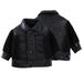 Godderr Boys Warm Leather Jackets Coats for Toddler Kids Soft Leather Coats Long Sleeve Button Padded Winter Coats for 2-6Y